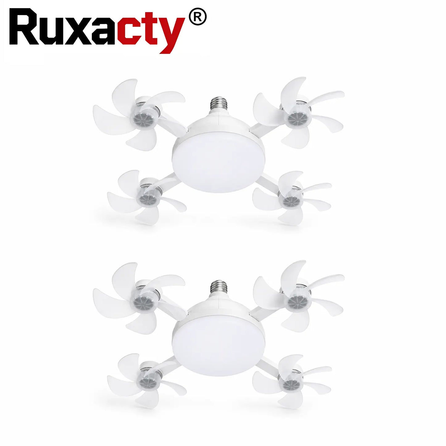 Screw in Ceiling Fan Light with Remote Control 19.7 Inch Foldable LED Socket Fan Light E26 Medium Base Ceiling Fan with 4 Fan Blades Quiet Airflow Bright Lighting Easy Installation for Bedroom Kitchen Garage Office and Dorm